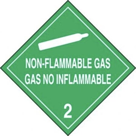 Accuform BILINGUAL DOT PLACARD HAZARD CLASS 2 MPLSP1FV25